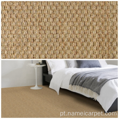 Carpete de fibra de grama do mar natural rolo grande